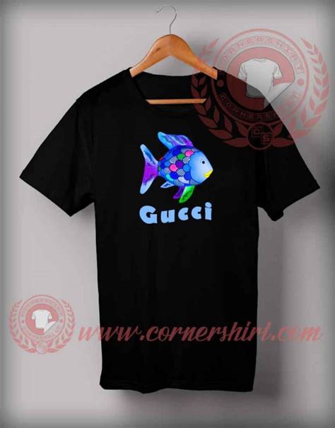 gucci green striped shirt|rainbow fish gucci shirt.